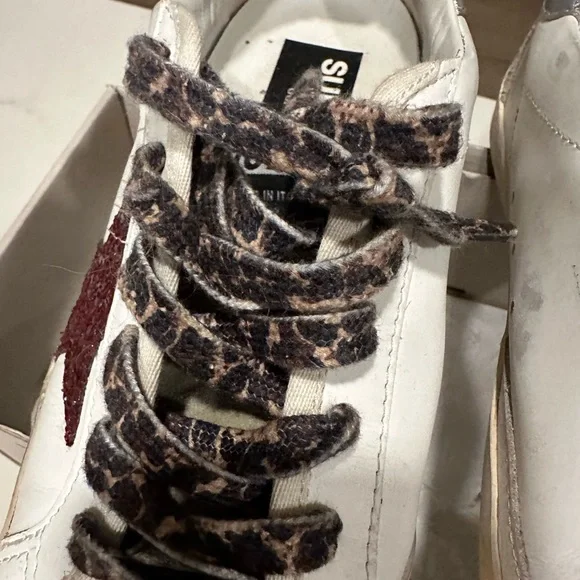 Golden Goose White and Bordeaux Sneakers - Picture 5 of 8